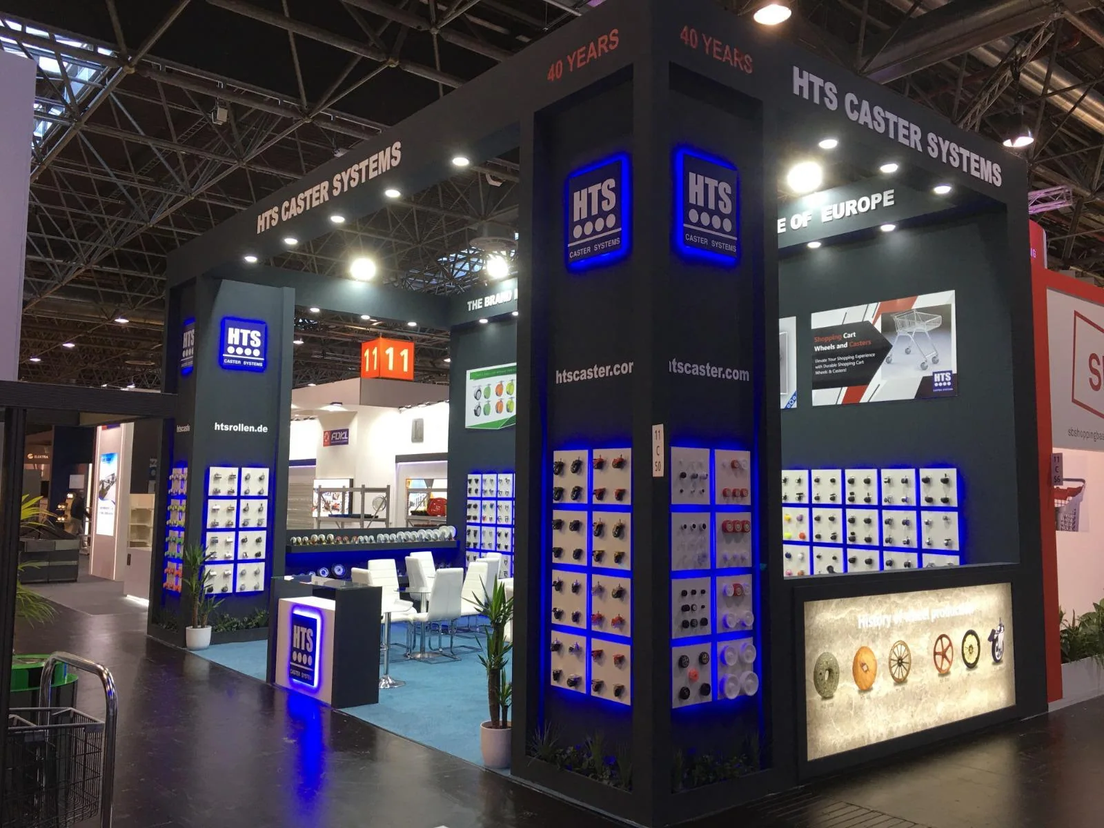 Individueller Messestand von HTS Caster Systems